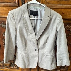 Banana Republic Women's Light Gray Suit Jacket Size 6